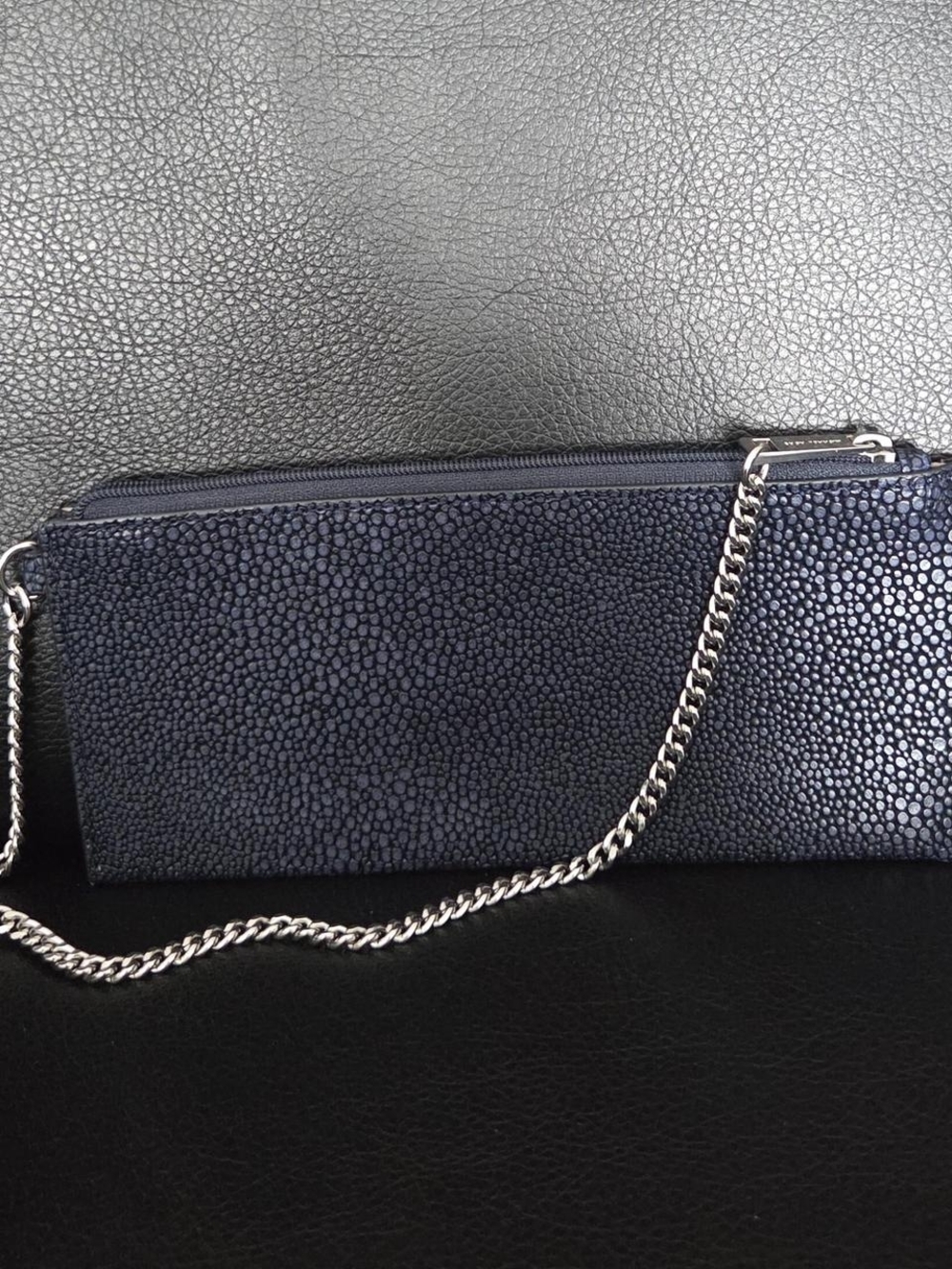 Michael Kors Navy 3 In 1 Textured Clutch Wallet Set - Picture 4 of 6